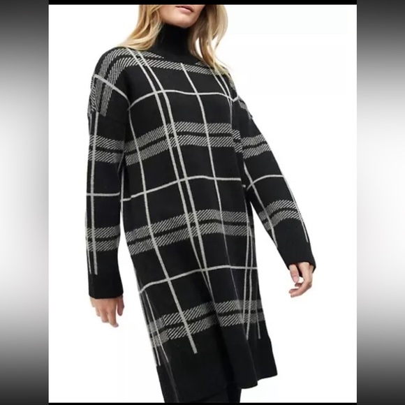 Barbour Dresses & Skirts - NWT Barbour Cassius Plaid Sweaterdress Black -S, M, L